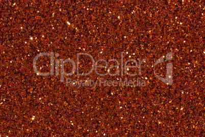 Brown shallow glitter on background.
