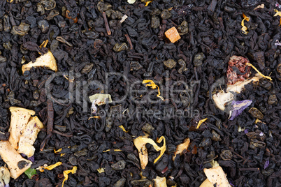 Mix of black Ceylon tea and green gunpowder tea with the additio