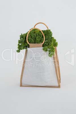 Bag of leafy vegetables