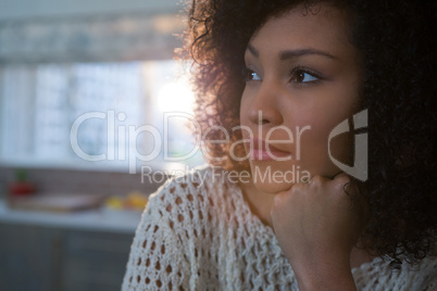 Woman relaxing at home