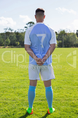 Football player standing in the ground