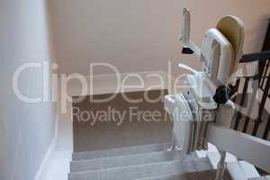 Stairlift on railing