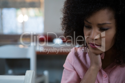 Woman relaxing at home