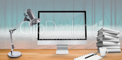 Composite image of image of a virtual desk