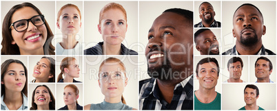 People collage portrait 6x2