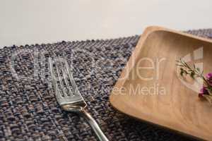 Elegance table setting on placemat
