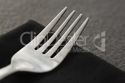 Fork on napkin