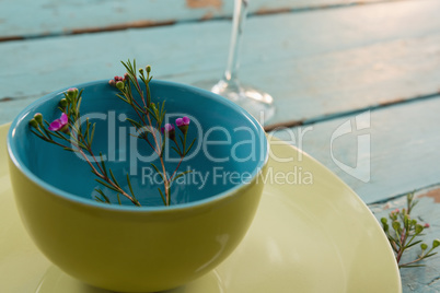 Flora decoration on table setting