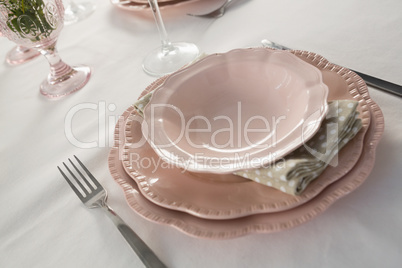 Beautiful table setting for an occasion