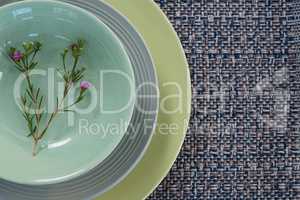 Table setting on placemat