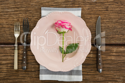 Elegance table setting on table