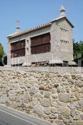 Traditioneller Getreidespeicher, Galizien, Spanien