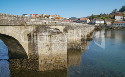 Römische Brücke von Arcade, Galizien, Spanien