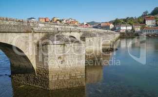 Römische Brücke von Arcade, Galizien, Spanien