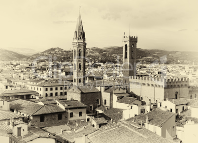 Florence Cityscape sepia
