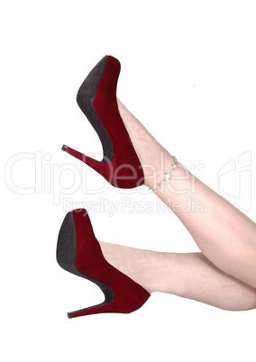 Legs and high heels of a woman