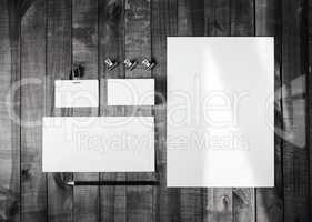 Blank corporate stationery