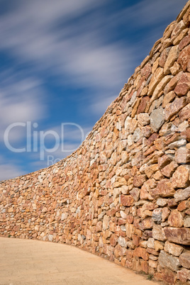 Long exposure effect in a long brick wall