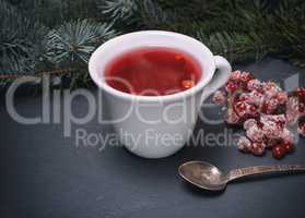 tea from fresh red viburnum