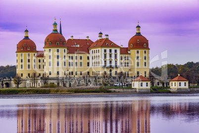 Baroque castle Moritzburg in Saxony