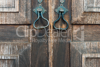 Close up wooden door old and aged