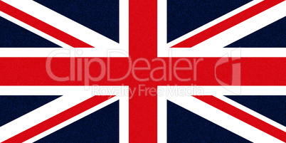 flag of the United Kingdom (UK) aka Union Jack glittering speckles