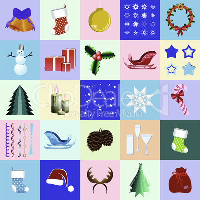 Christmas decoration elements