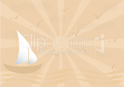 Background with sail