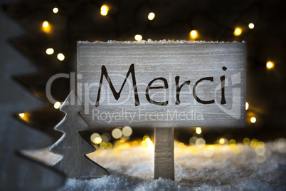 White Christmas Tree, Merci Means Thank You