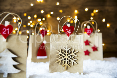 Christmas Shopping Bag, Snowflake