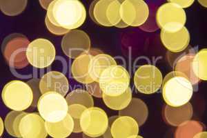 Golden Retro Lights Background, Party, Celebration Or Christmas Texture