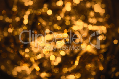 Glowing Bronze Lights Background, Party, Celebration Or Christmas Texture
