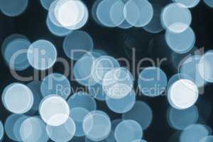 Blue Retro Lights Background, Party, Celebration Or Christmas Texture