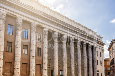 the Temple of Hadrian in Piazza di Pietra in Rome