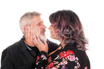 Lovely middle age couple in close-up