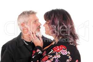 Lovely middle age couple in close-up