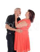 Kissing middle age couple
