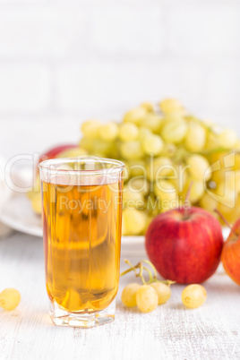 Grape and apple juice