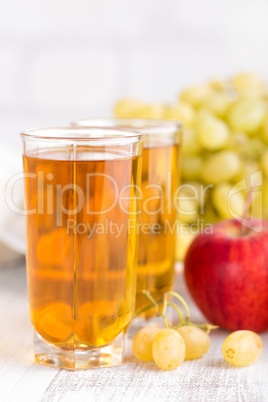 Grape and apple juice