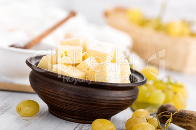 Cheese and grape