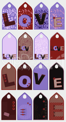 Labels set with LOVE