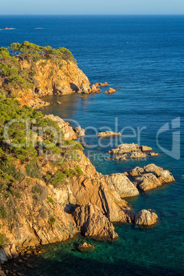 Nice detail of the Spanish coast in Costa Brava, La Fosca