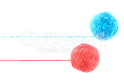 skein of thread isolated on white background