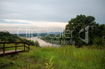 evening on the Oka river in the Tula region