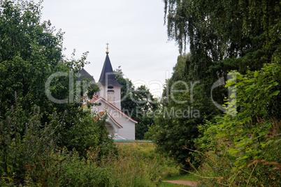 the stone Orthodox Church in summer in Russia