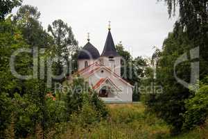 the stone Orthodox Church in summer in Russia