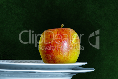 Apple on plate