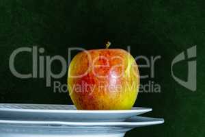 Apple on plate