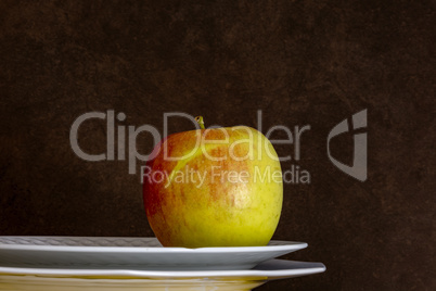 Apple on plate