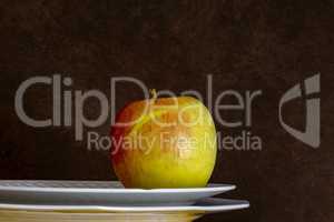 Apple on plate